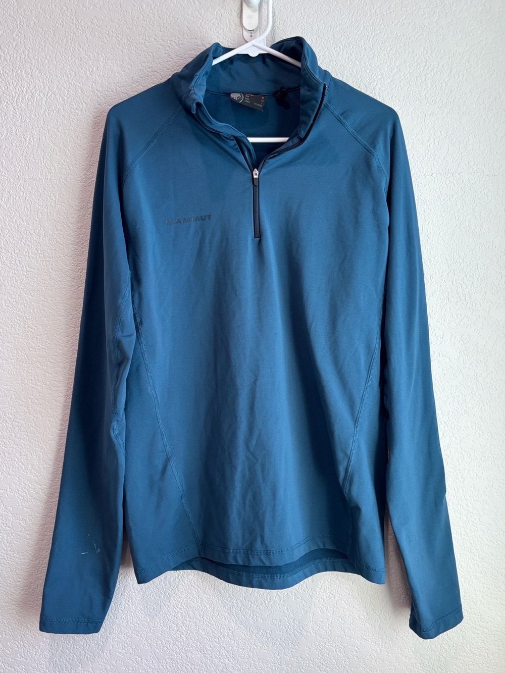 Men’s Mammut Snow ML Half Zip Pull Mid-layer Outdoor Blue Size Medium